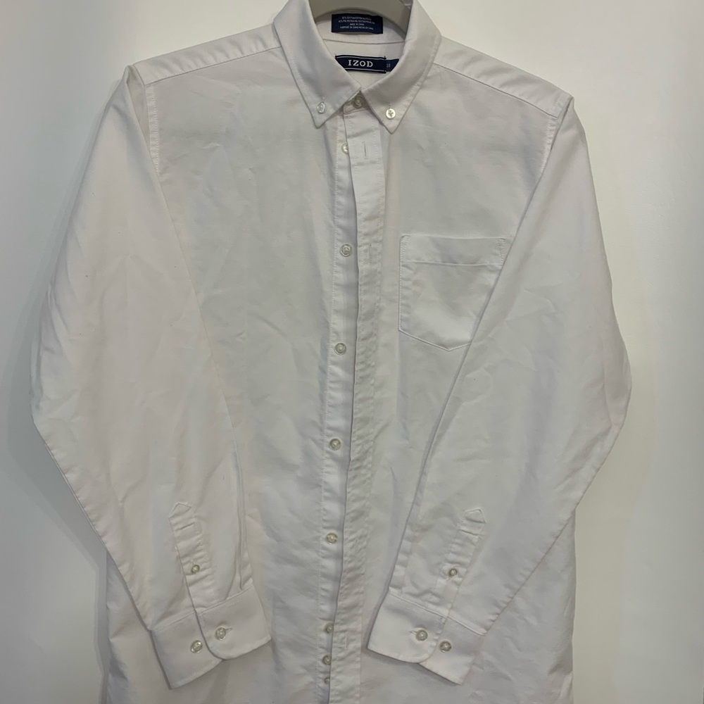 White button down dress shirt size 18